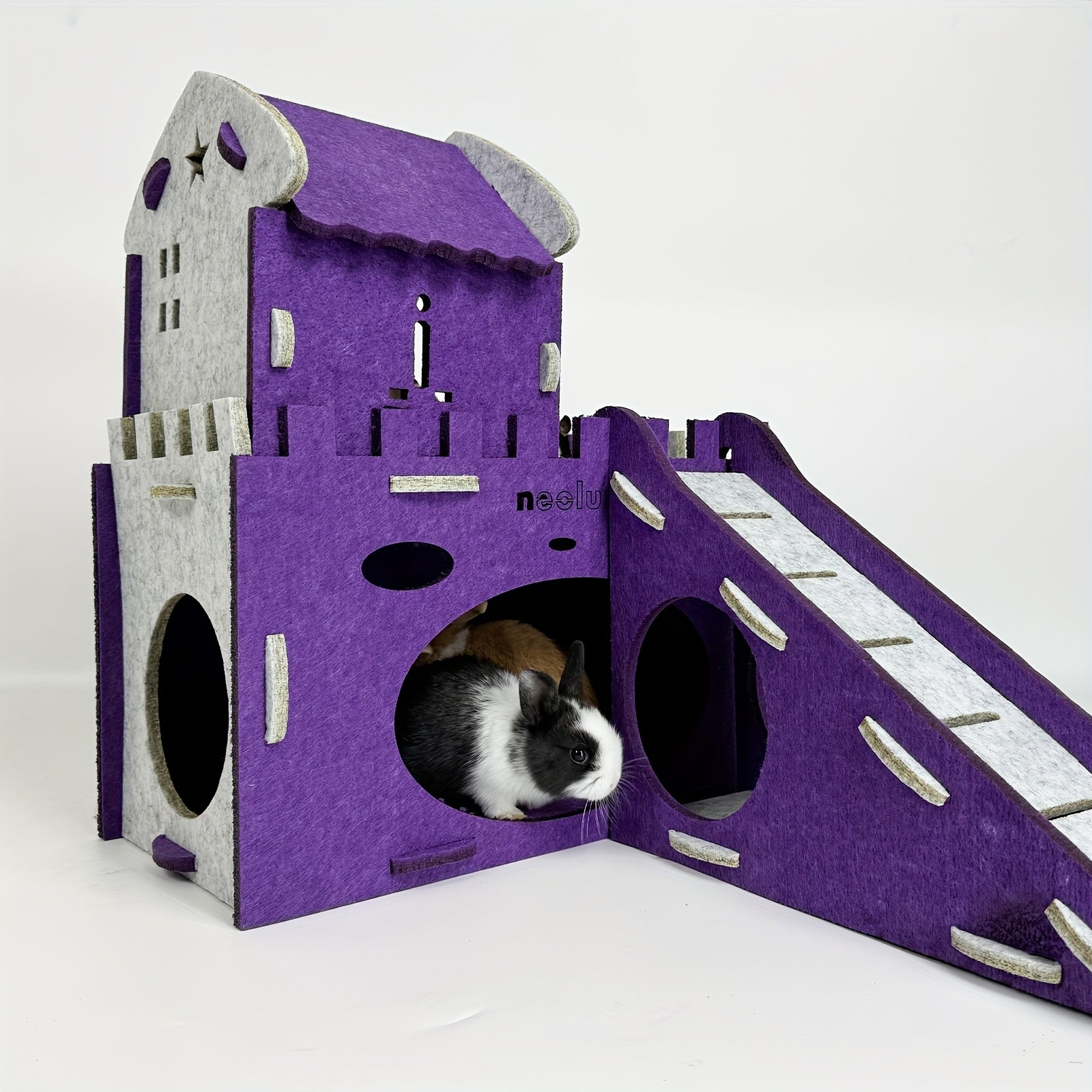 NNETM Felt Rabbit Hideaway Bunny Castle Indoor Habitat