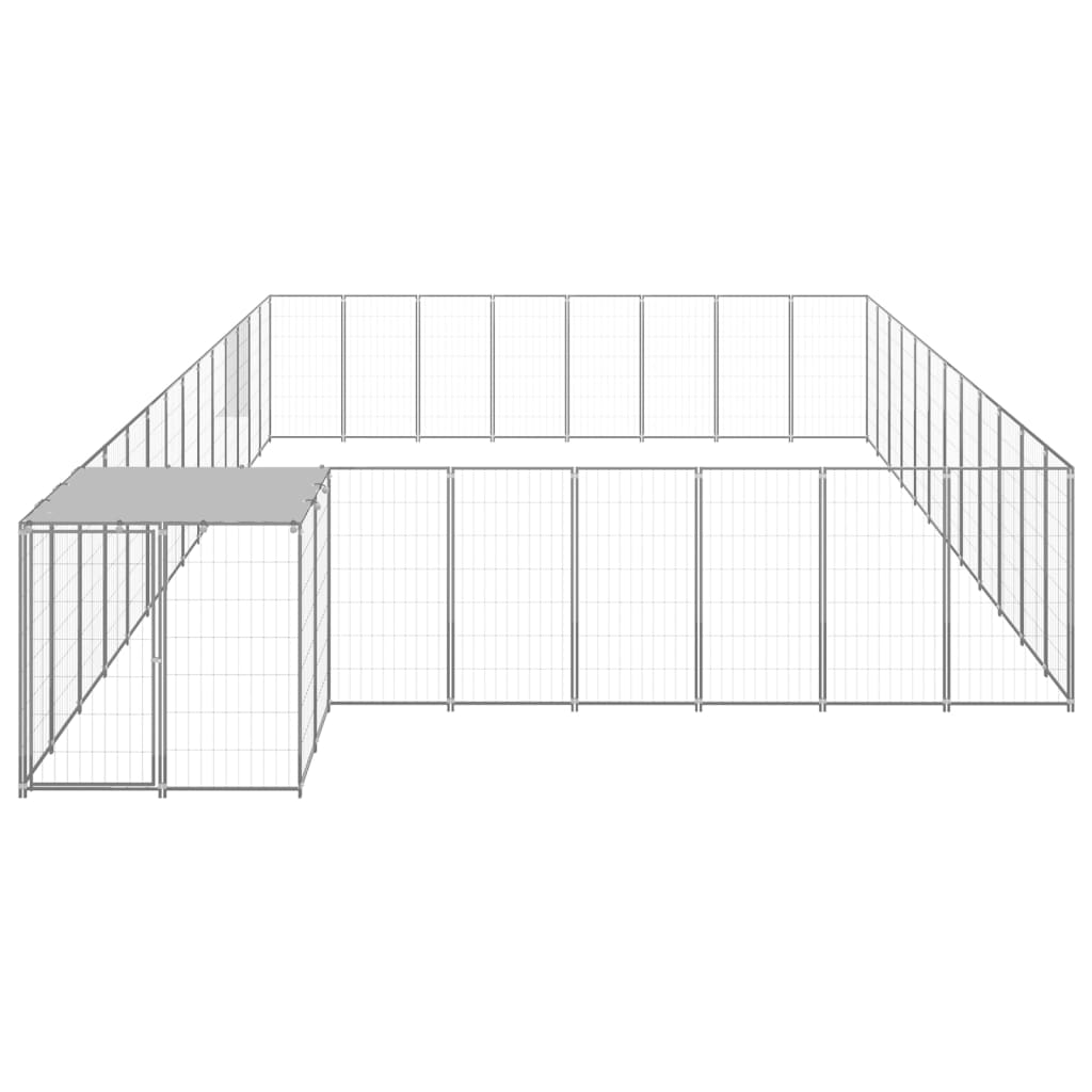 NNEVL Dog Kennel Silver 30.25 m² Steel