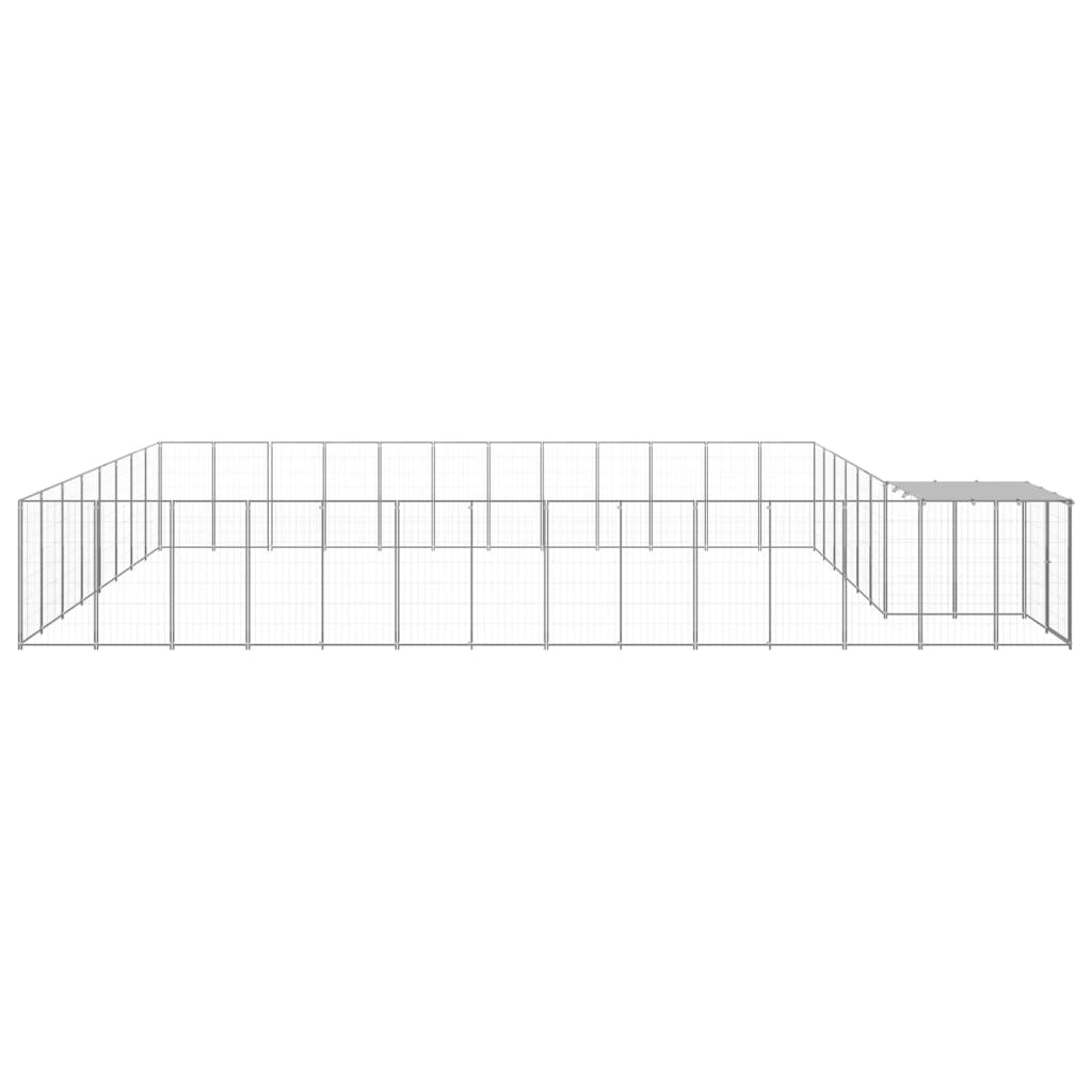 NNEVL Dog Kennel Silver 30.25 m² Steel