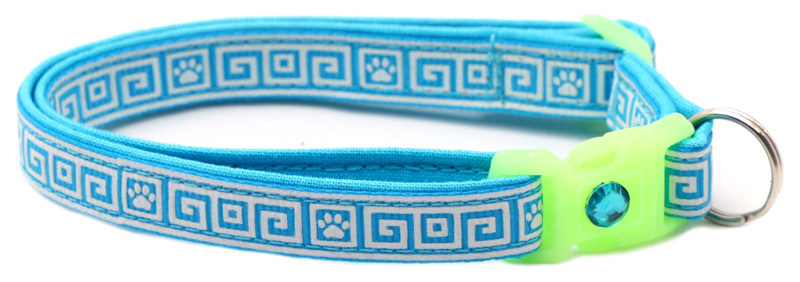 Greek Key Breakaway Cat Collar