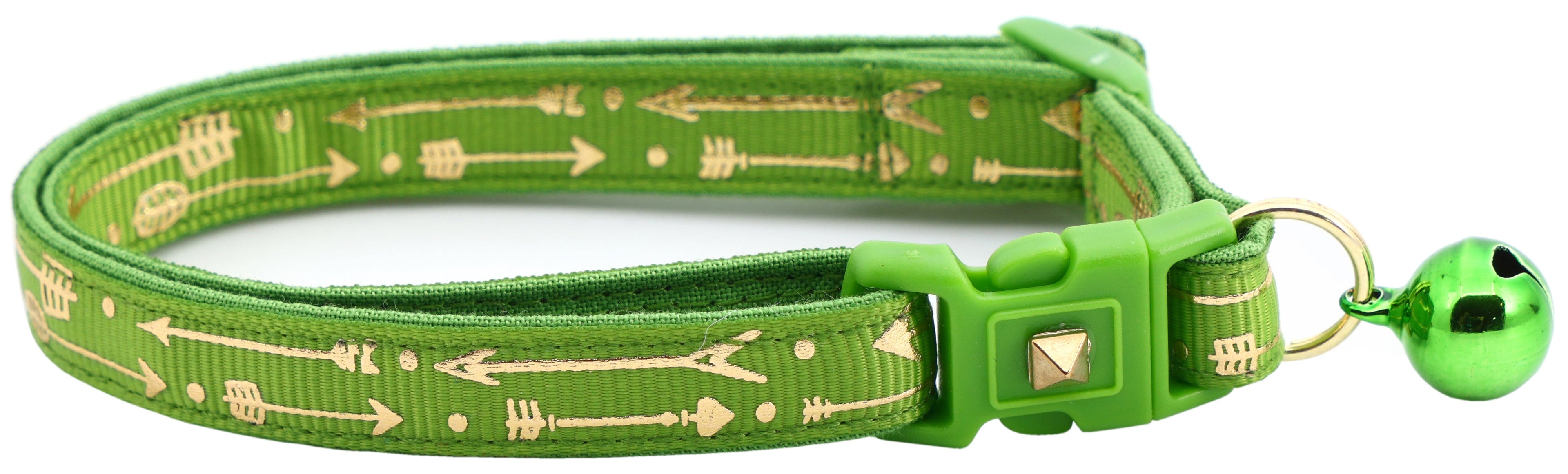 Metallic Gold Arrows Breakaway Cat Collar