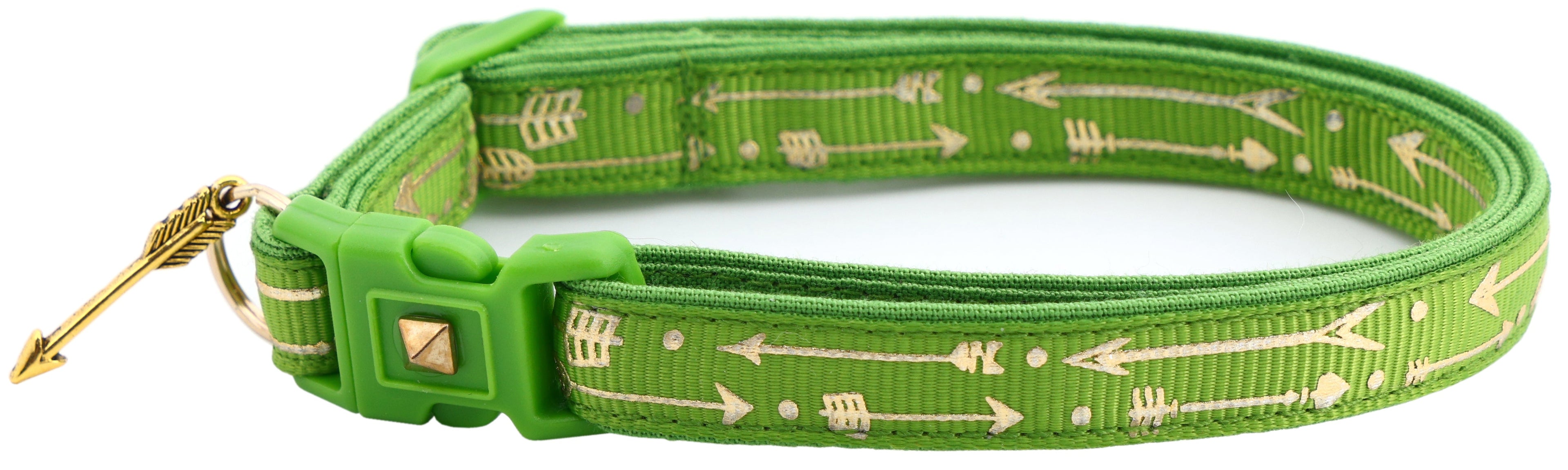Metallic Gold Arrows Breakaway Cat Collar
