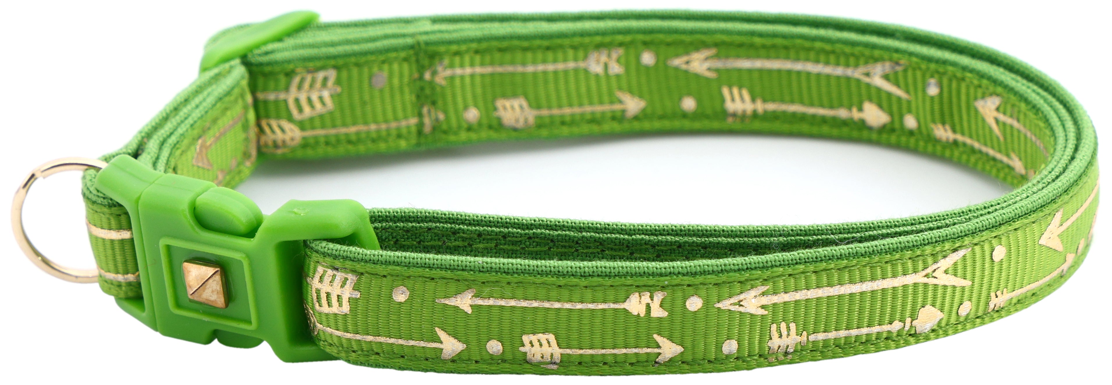 Metallic Gold Arrows Breakaway Cat Collar