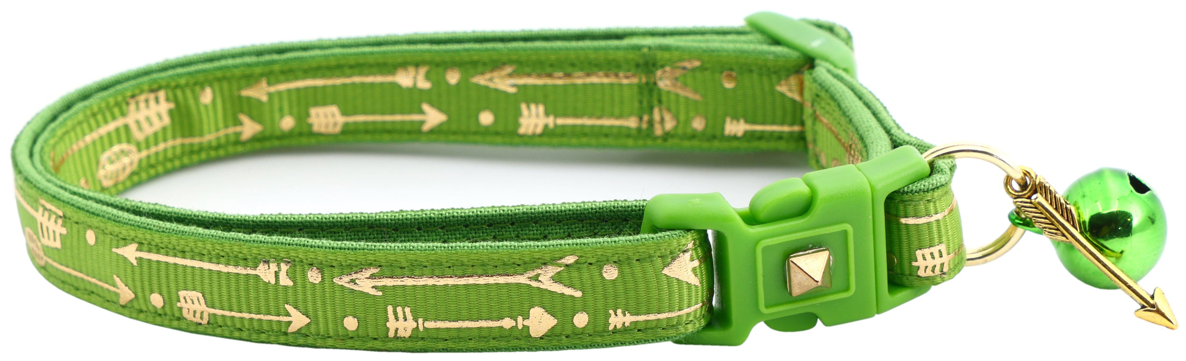 Metallic Gold Arrows Breakaway Cat Collar