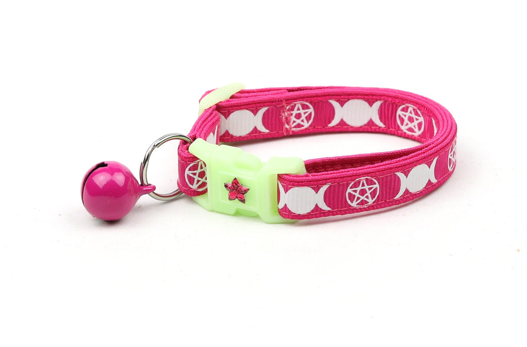 Witch's Familiar on Pink Cat Collar