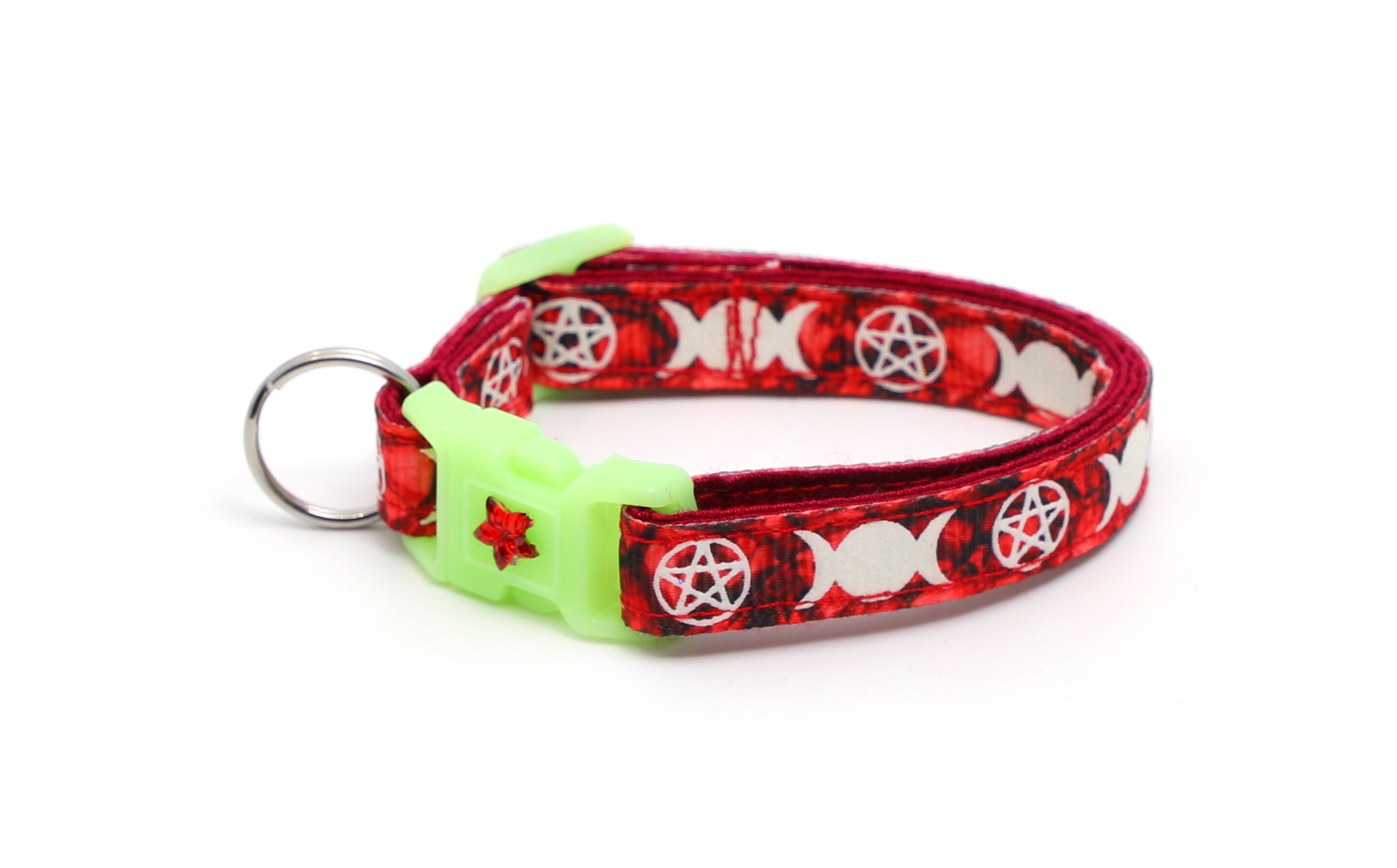 Witch's Familiar on Ruby Cat Collar