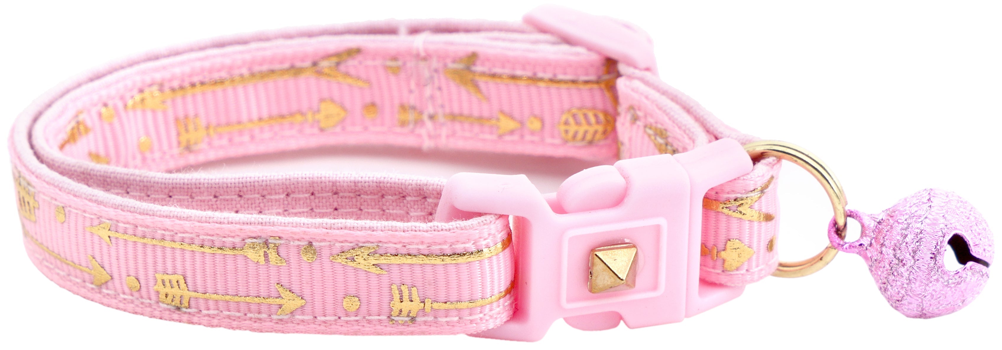 Metallic Gold Arrows Breakaway Cat Collar