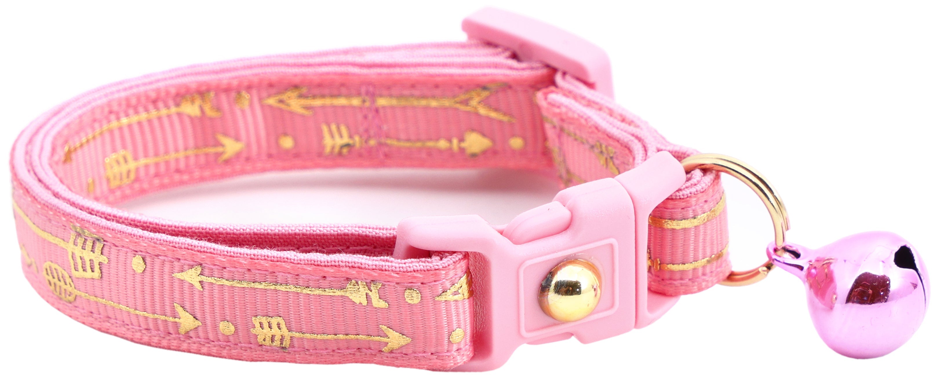 Metallic Gold Arrows Breakaway Cat Collar