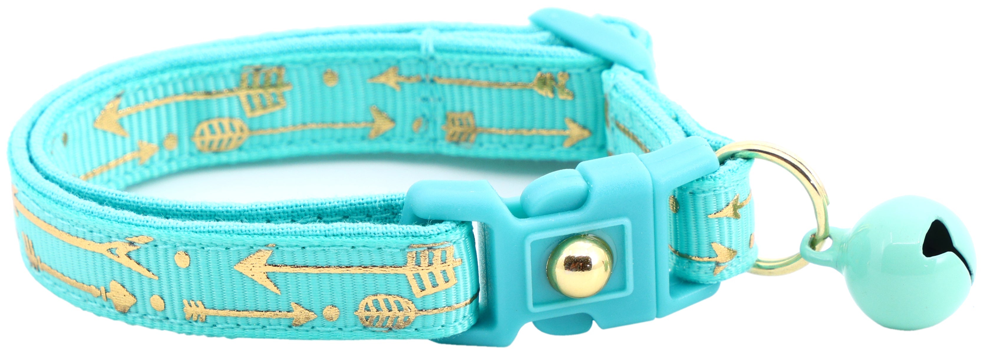 Metallic Gold Arrows Breakaway Cat Collar