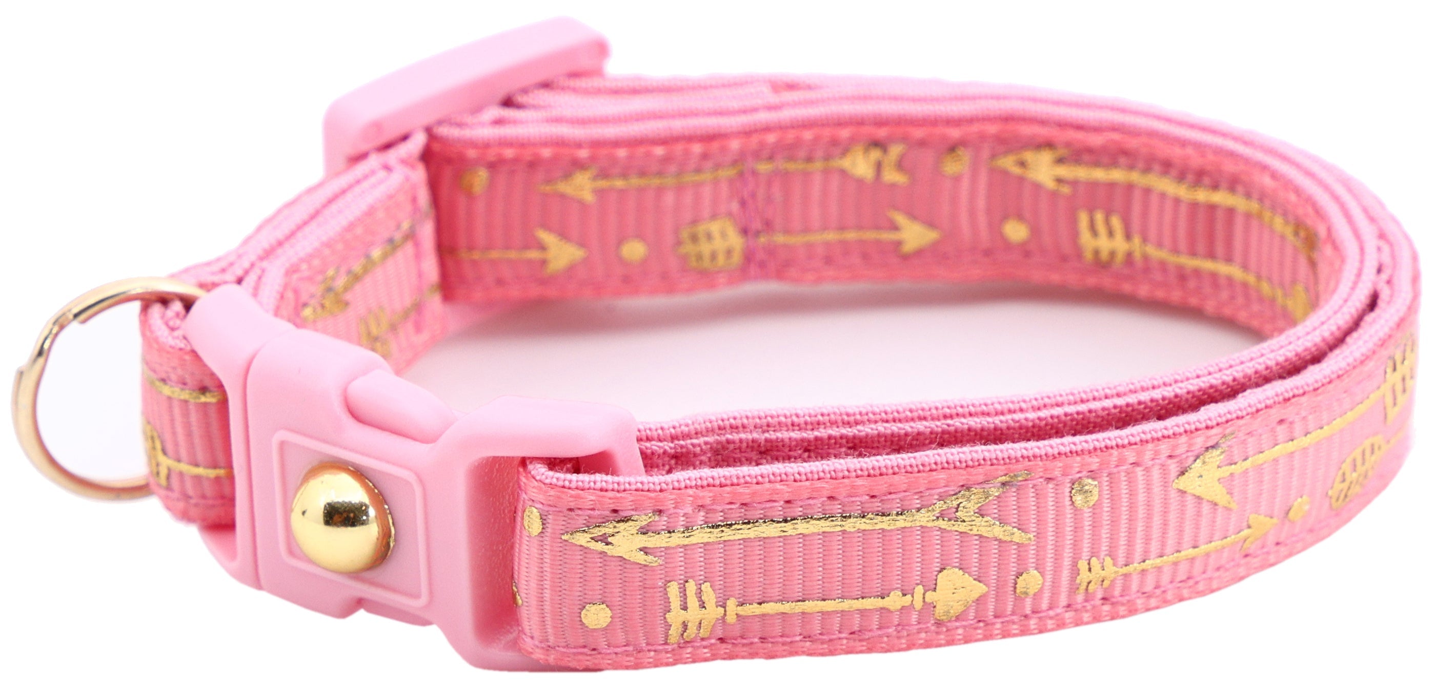 Metallic Gold Arrows Breakaway Cat Collar