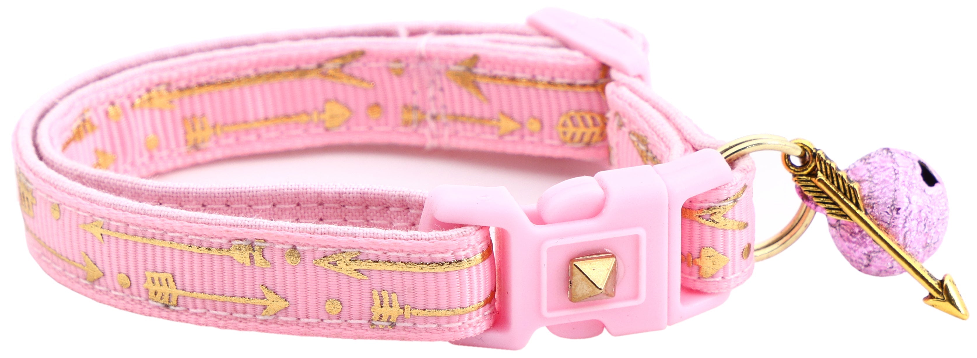 Metallic Gold Arrows Breakaway Cat Collar