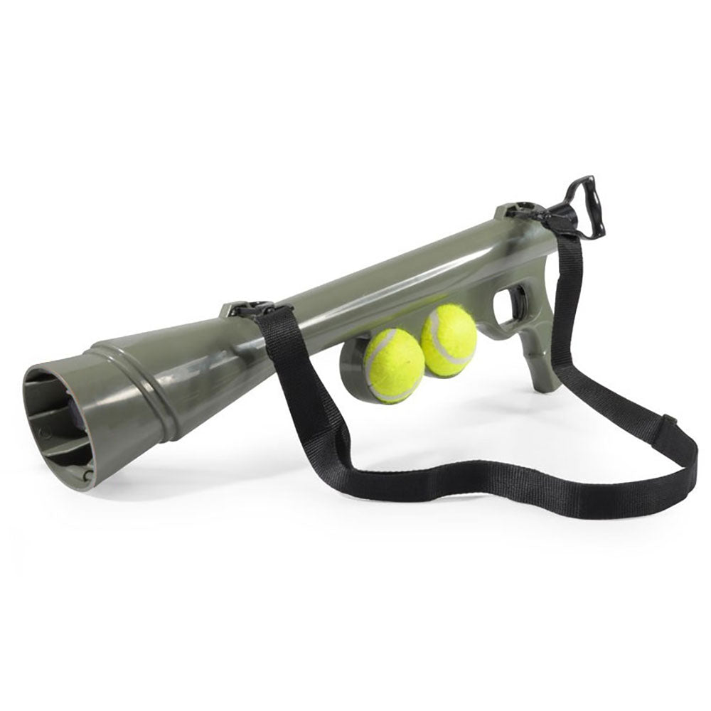 Pistol de jucarie lansator de mingi pentru caini