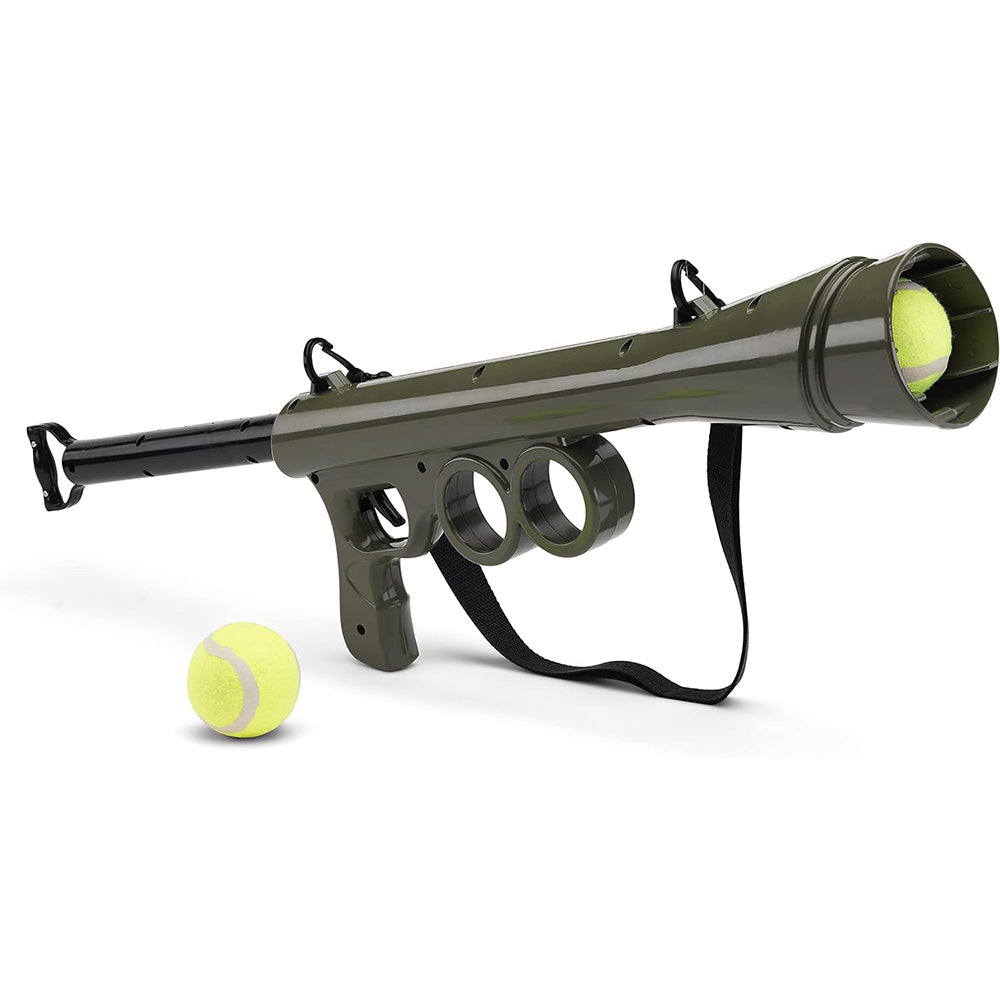 Pistol de jucarie lansator de mingi pentru caini